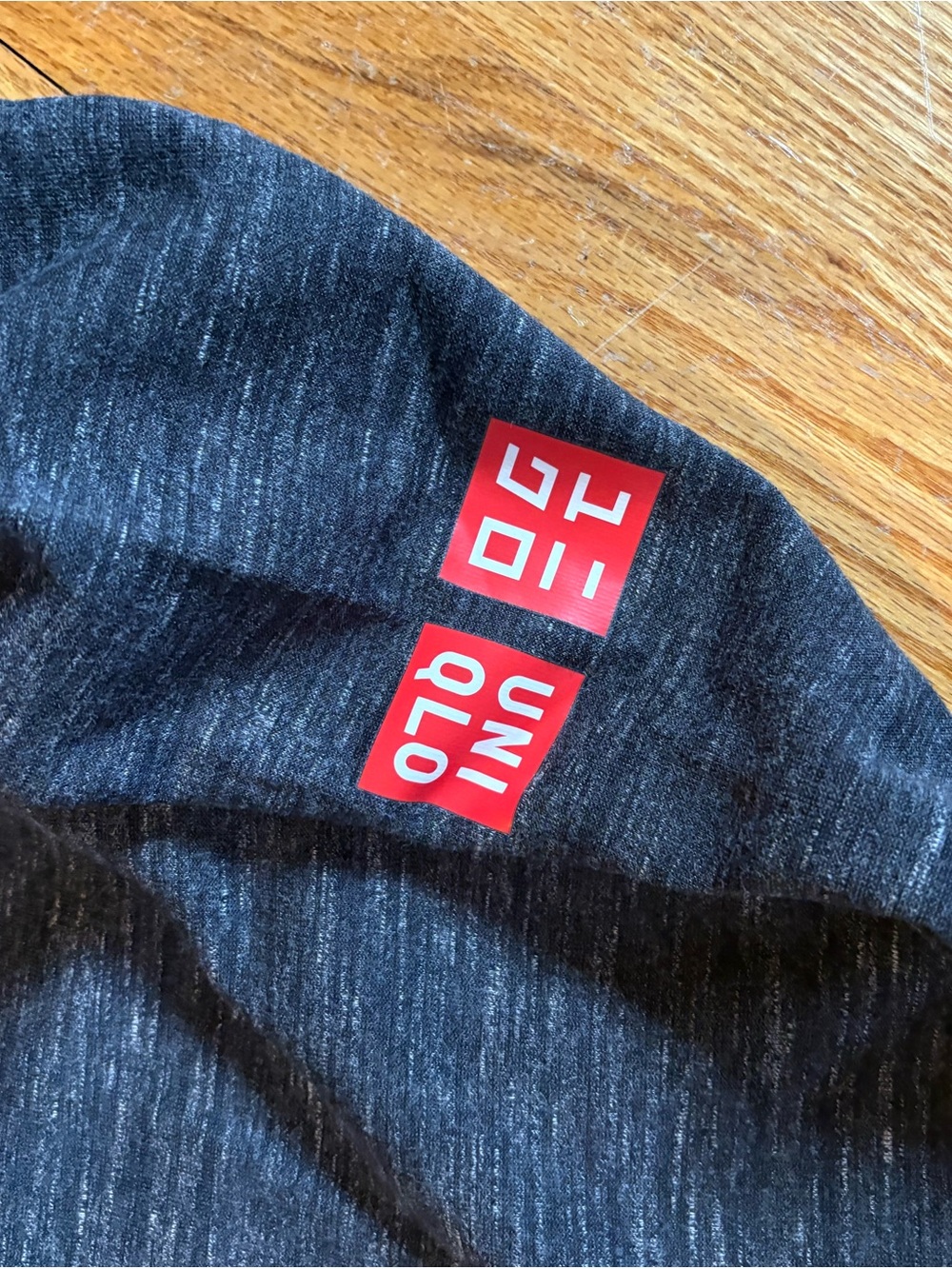 Uniqlo Dark Heather Gray Tech Fleece Tracksuit with Red Logo Patches - Picture 8 of 10
